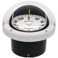 White Flat Dial Boat Compass with Green Light & Flush Mount Y7405