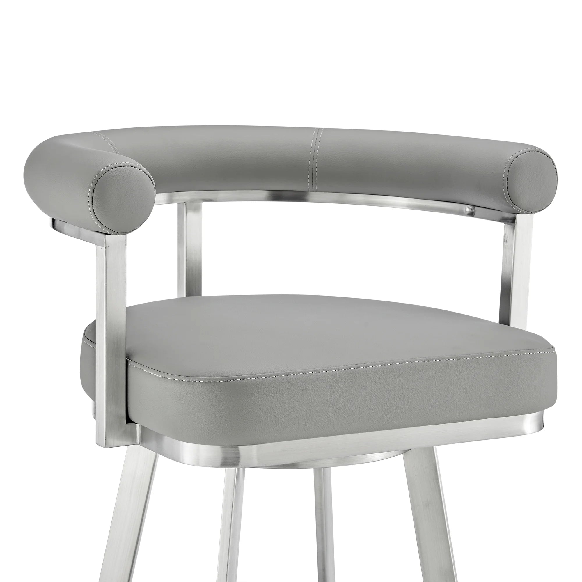 Light Gray Faux Leather Bar Stool Z637