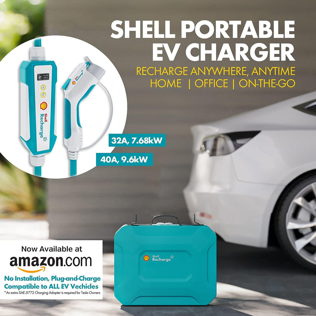 Electric Vehicle Charger Level 2 40 Amp 240V with 30ft Cable NEMA 14-50R Plug H7196