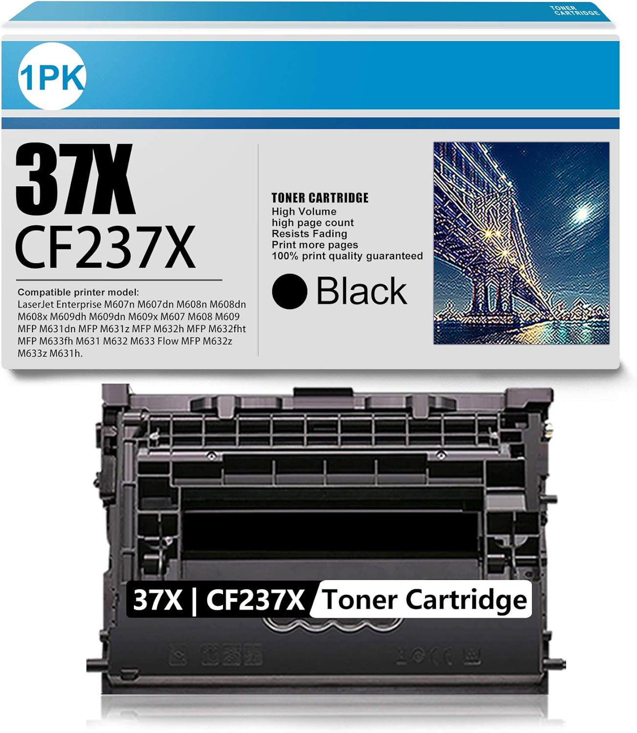Black High Yield Toner Cartridge 37X CF237X E5457
