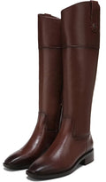 Brown Leather Knee High Riding Boots S1874