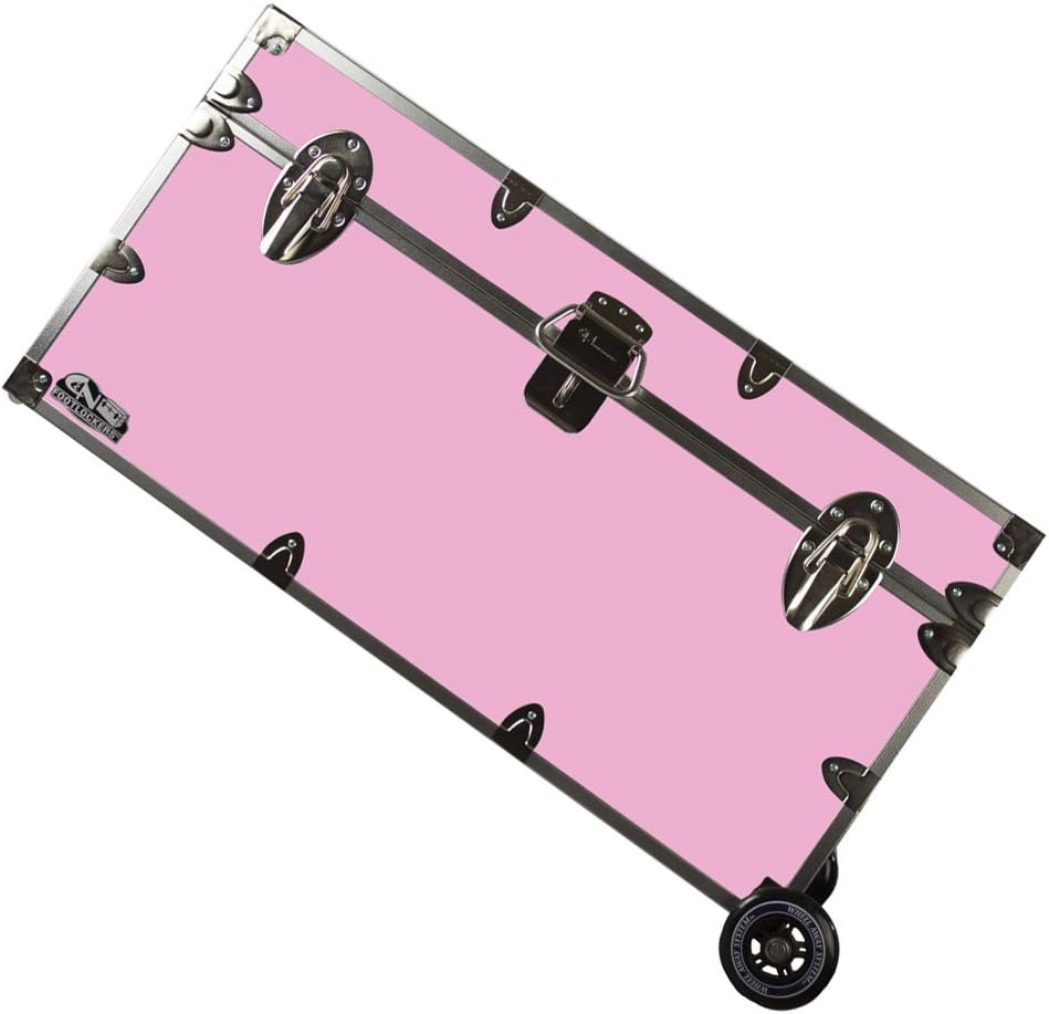 Large 32 x 18 x 16.5 Inches Lockable Footlocker with Wheels T932