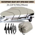 210D Trailerable Boat Cover for 20-22ft Boat, Heavy Duty Waterproof, Beige G420
