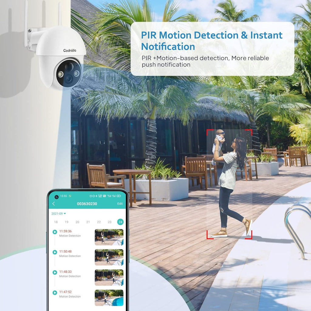Wireless Outdoor Security Camera with Night Vision N22289