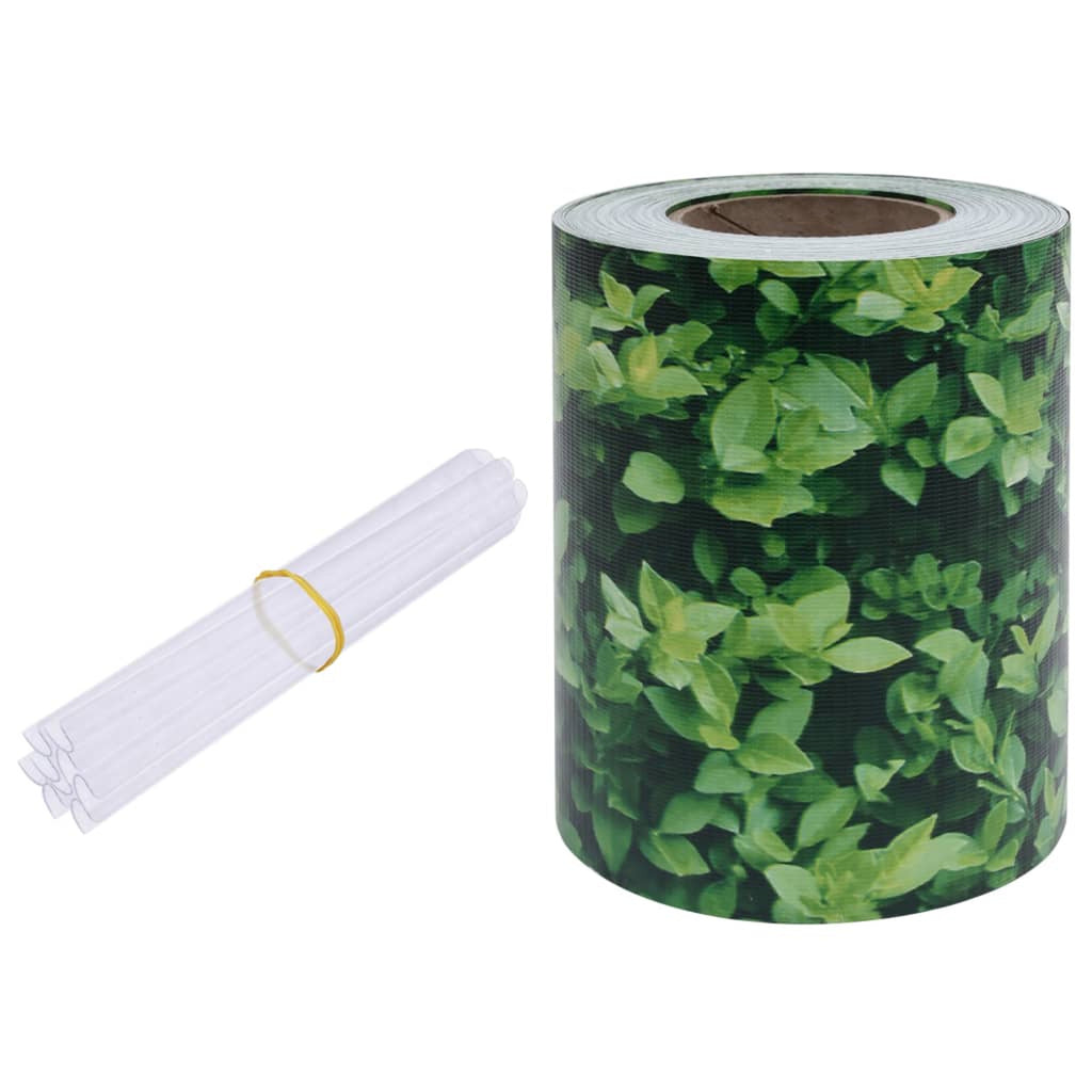 Green PVC Outdoor Privacy Screen with Clips 114.8 ft x 0.6 ft V8349