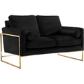 Black Velvet Loveseat Q829063