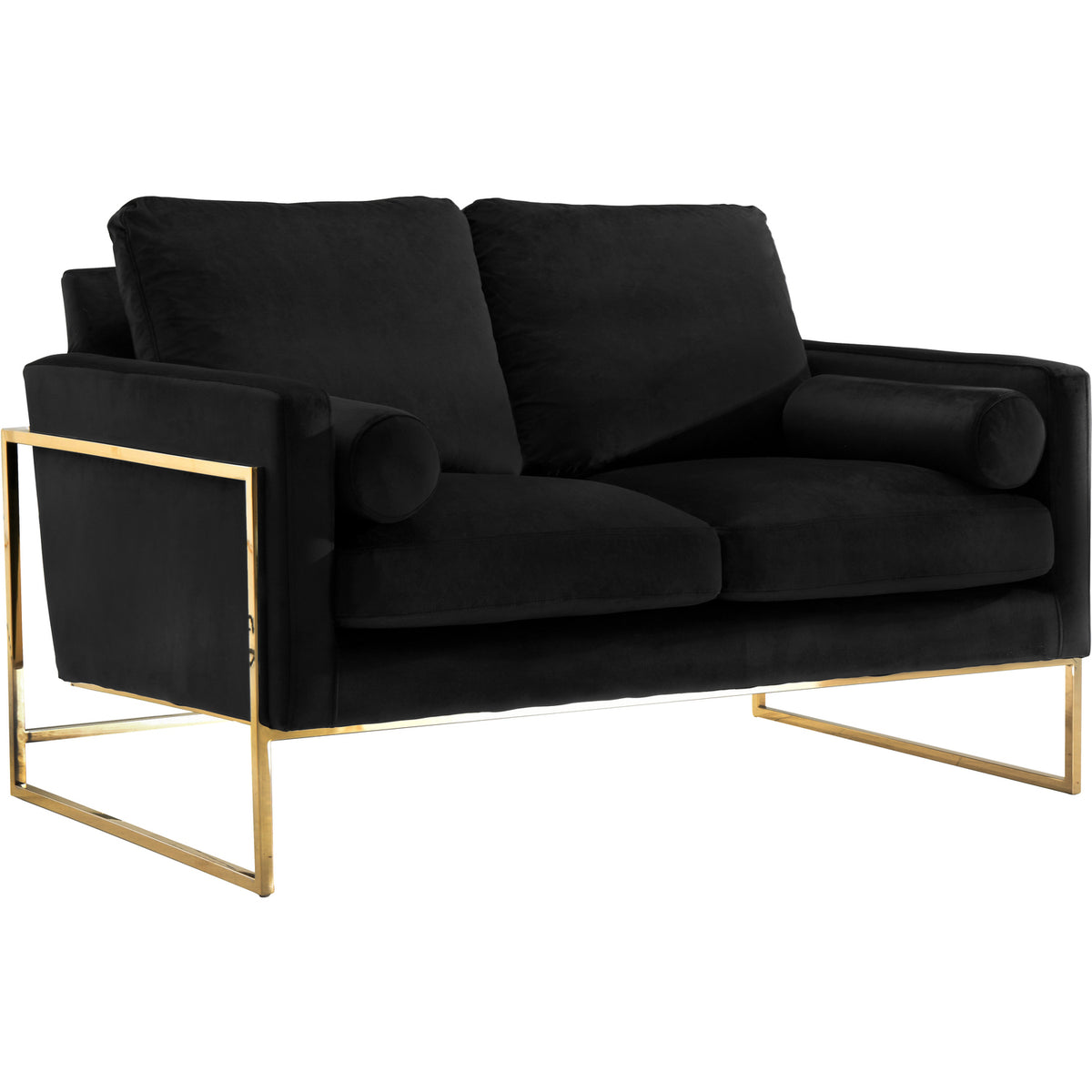 Black Velvet Loveseat Q829063