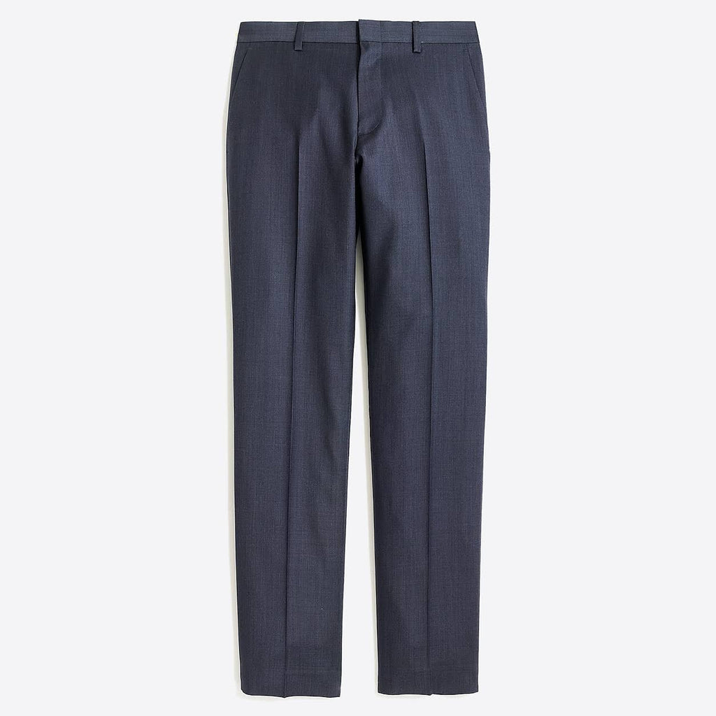 Navy Blue Slim Worsted Wool Suit Pant S547