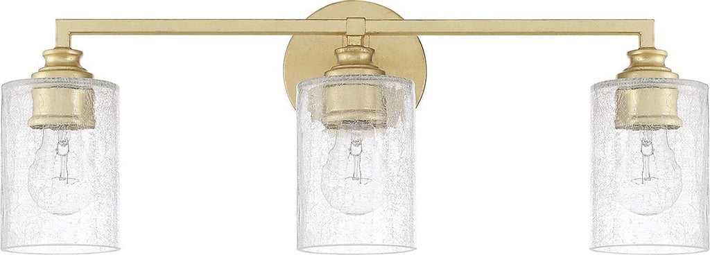 3-Light Iced Glass Bath Vanity Wall Mount Q865