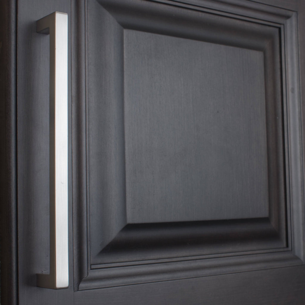 7.56-inch Solid Square Cabinet Bar Pull Handle Satin Nickel C886078
