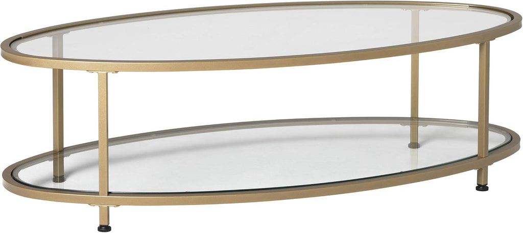 Metal and Glass Nesting Side Tables J589
