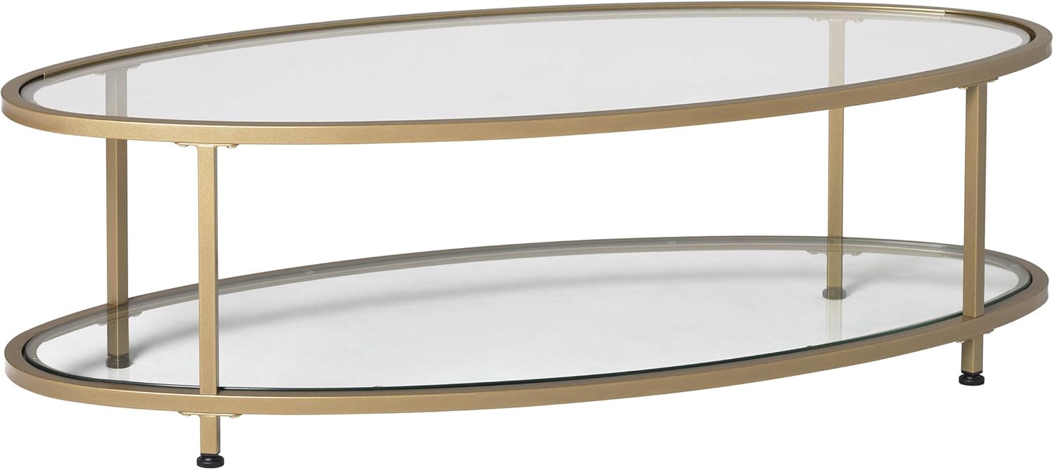 Metal and Glass Nesting Side Tables J589