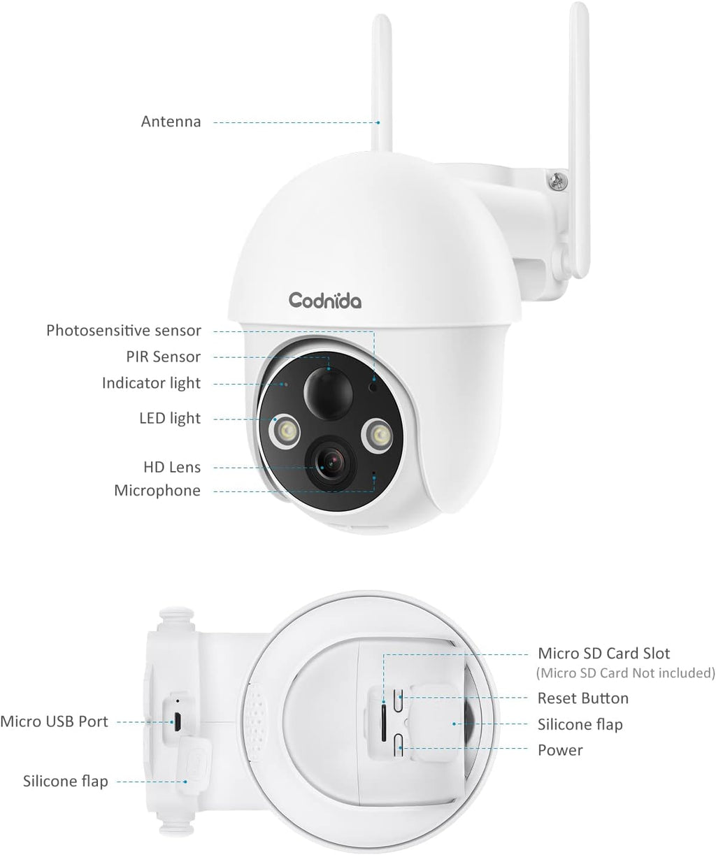 Wireless Outdoor Security Camera with Night Vision N22289