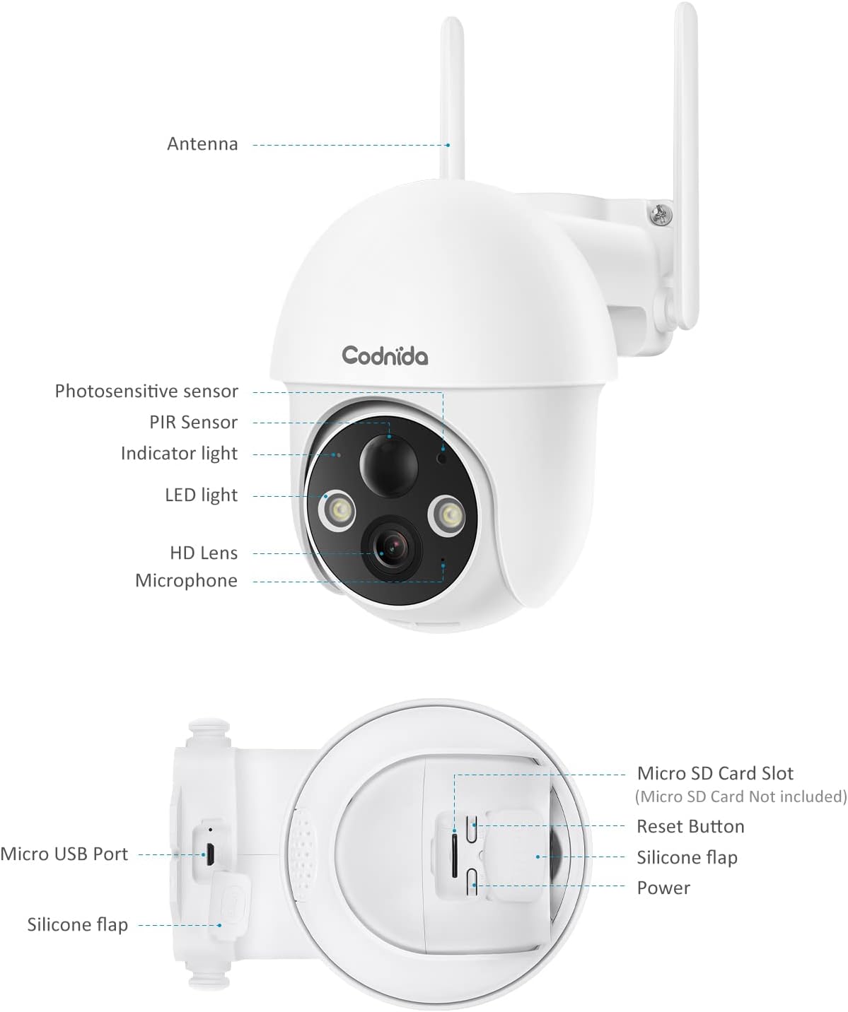Wireless Outdoor Security Camera with Night Vision N22289