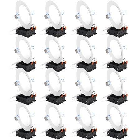 16 Pack 6-Inch Slim Recessed Retrofit Dimmable LED Light 14W 2700K Soft White L538