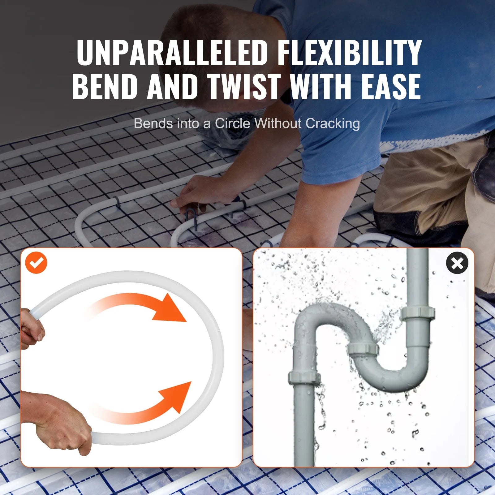 White PEX-B Tubing with Pipe Cutter V5983