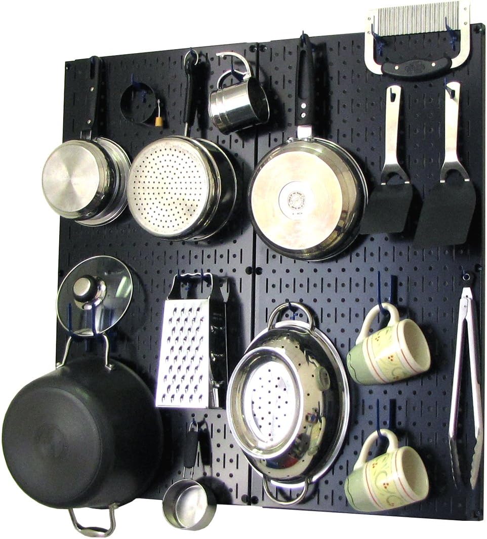 White Pegboard Storage and Organization Kit with Accessories Pack of 2 D8736