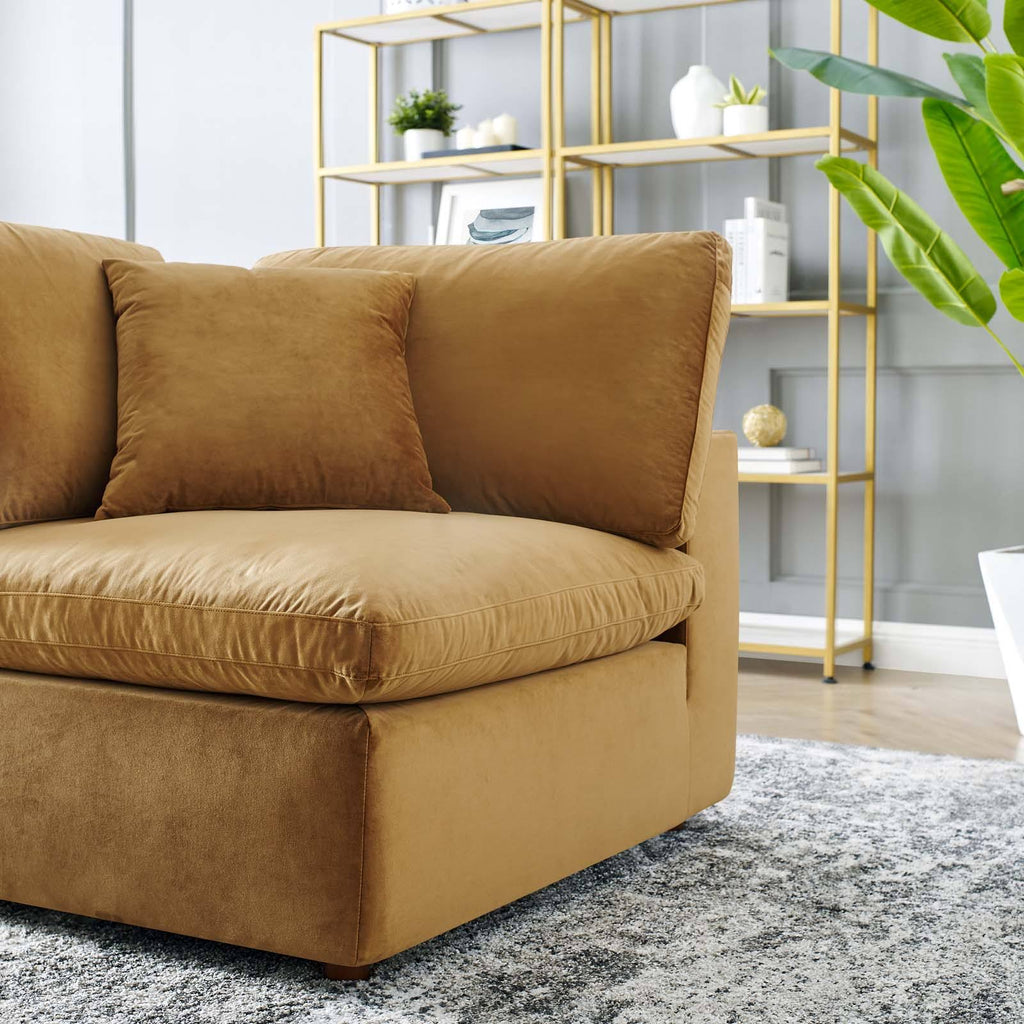 Green Performance Velvet Corner Chair O164