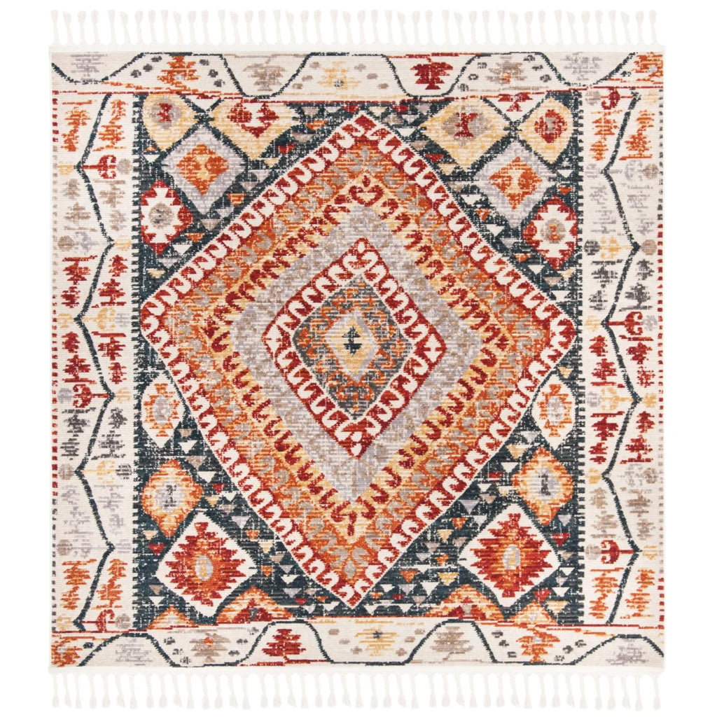 Ivory / Navy Rug E5509