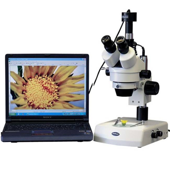 3.5X-90X Stereo Zoom Microscope with Dual Halogen Lights and 10MP Camera B35687