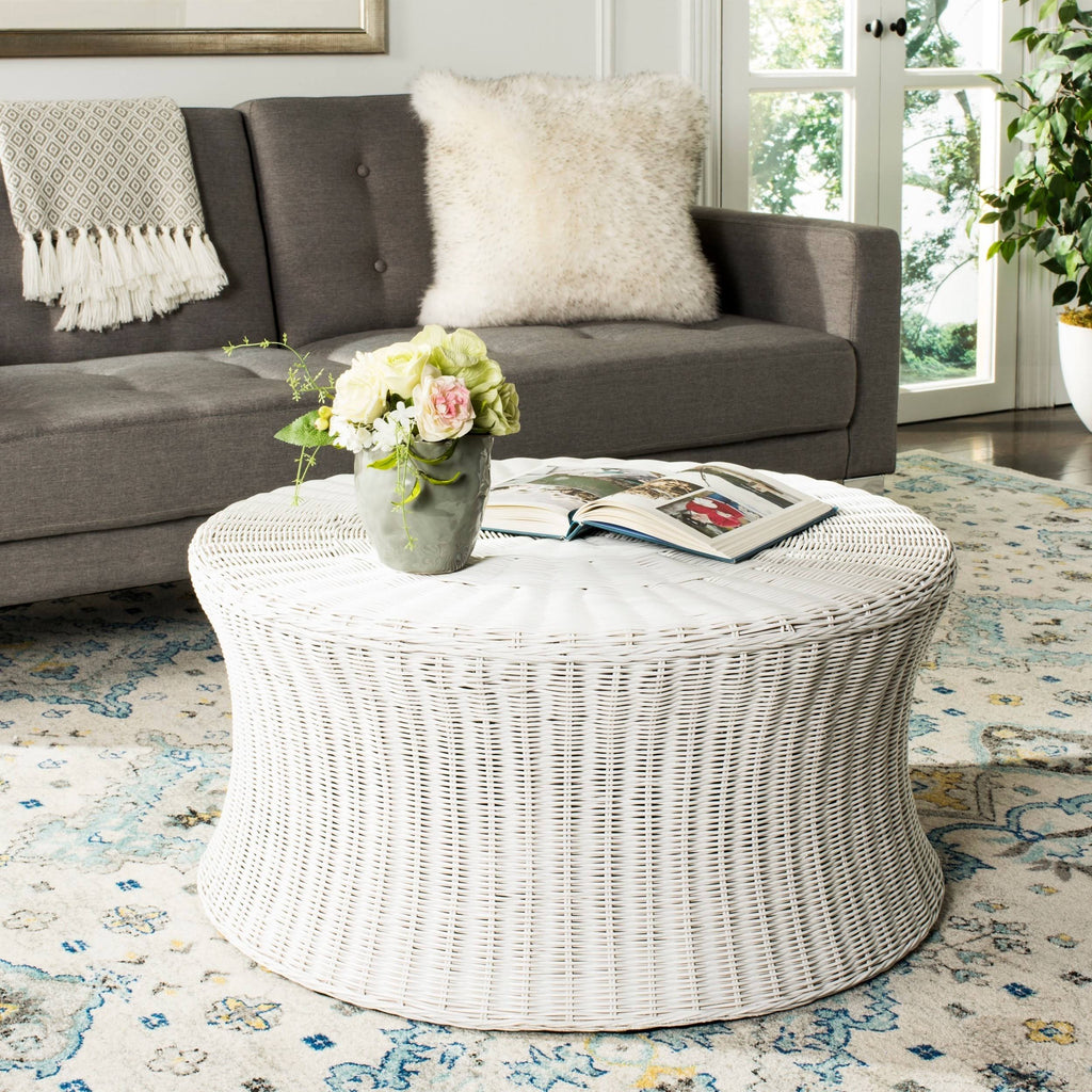 White Cocktail Ottoman X784