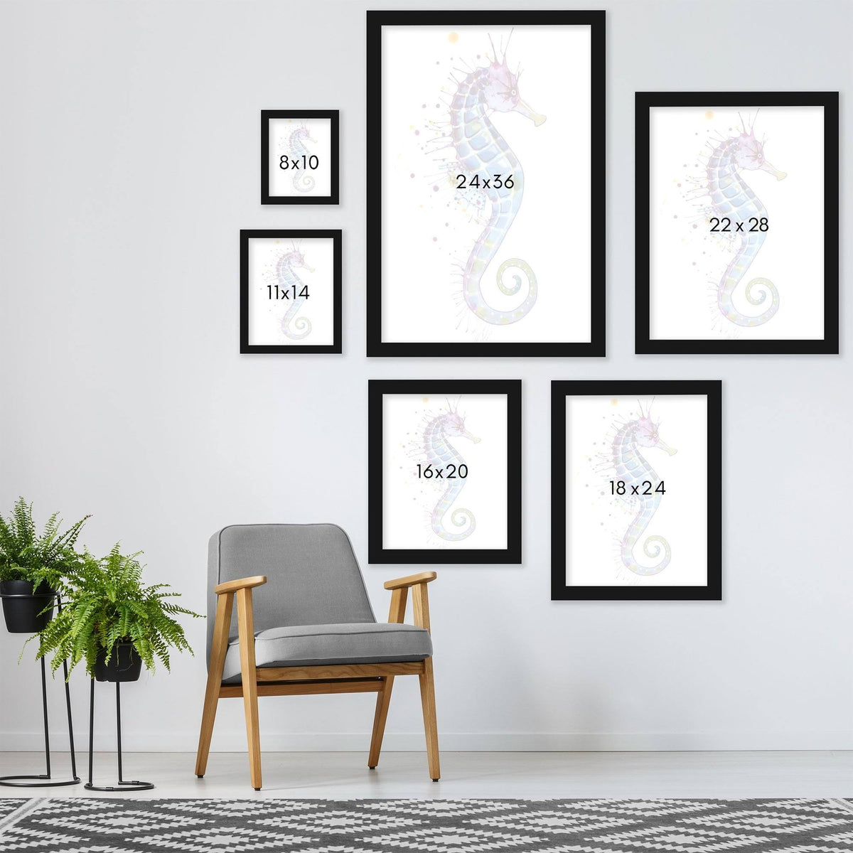 Black Framed Print Set C982