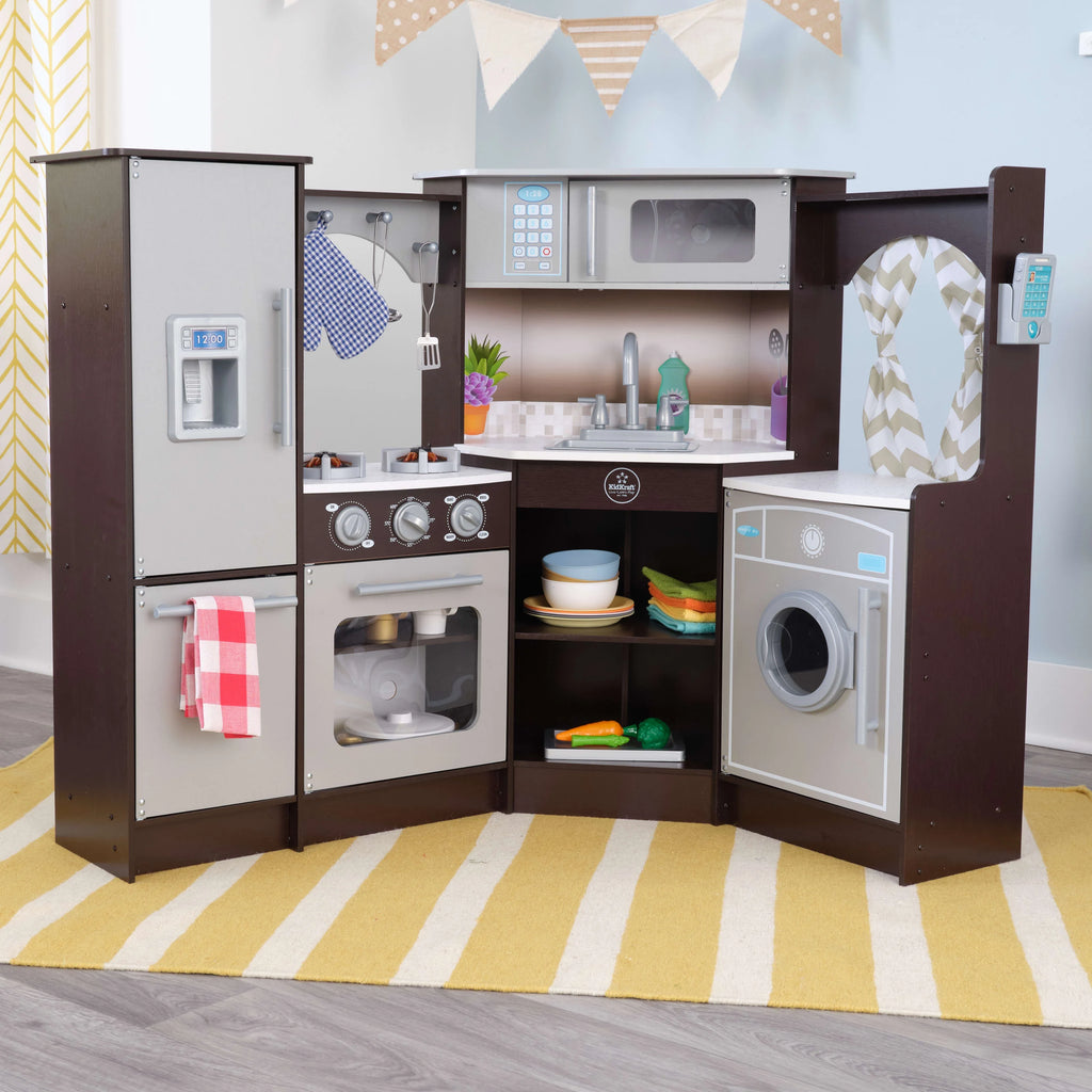Espresso Corner Play Kitchen with Lights & Sounds P98362