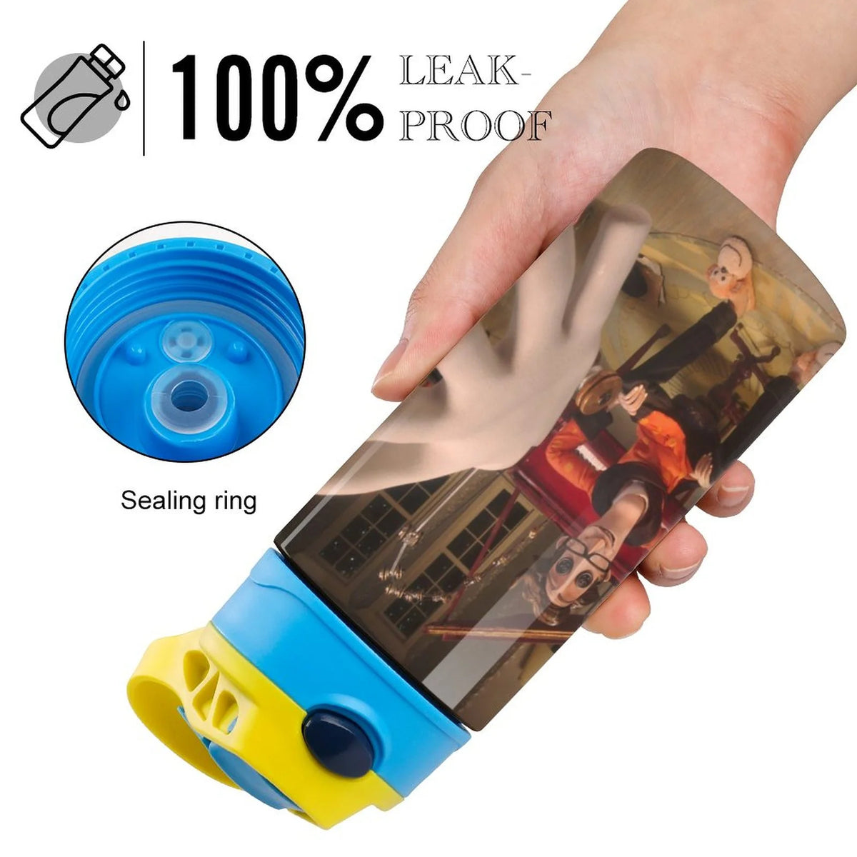 Insulated Stainless Steel Water Bottle with Straw M52345