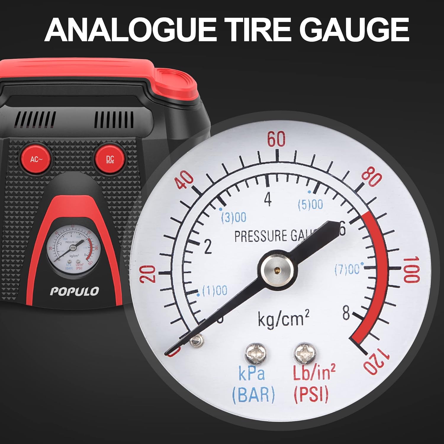 AC/DC Portable Tire Inflator Air Compressor E635
