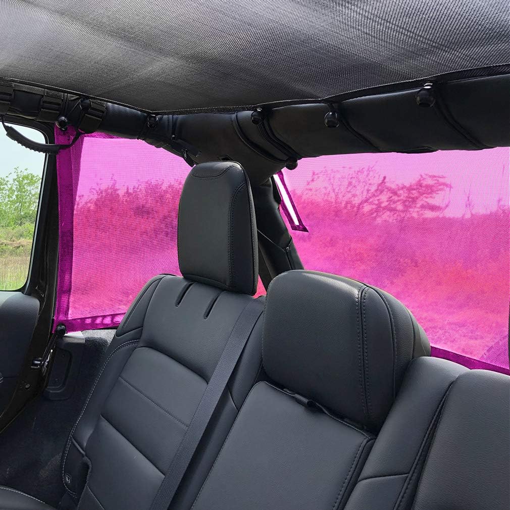 Black Mesh Sun Shade for Jeep Wrangler JKU 4 Door M58627
