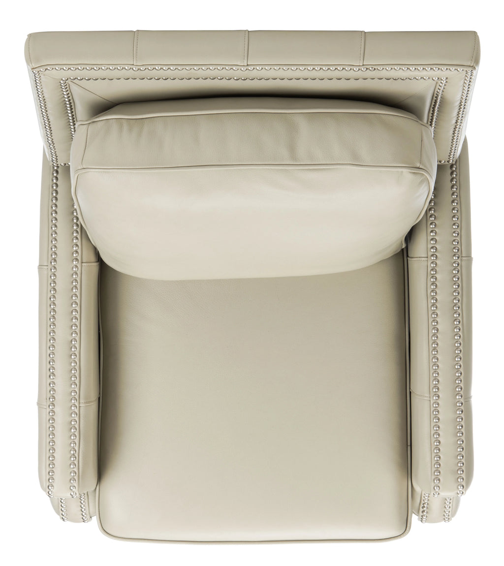Cream Leather Recliner Q721