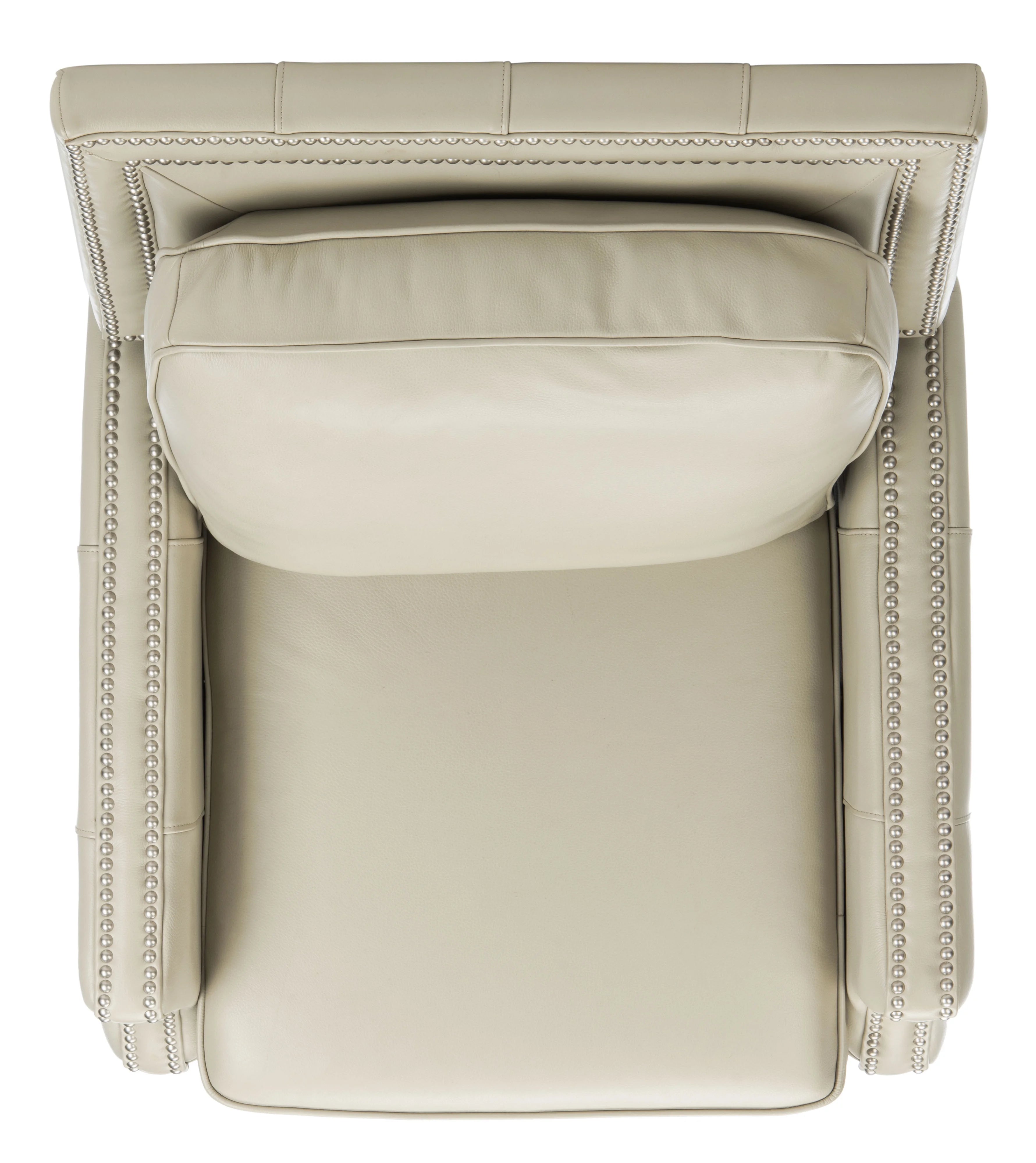 Cream Leather Recliner Q721