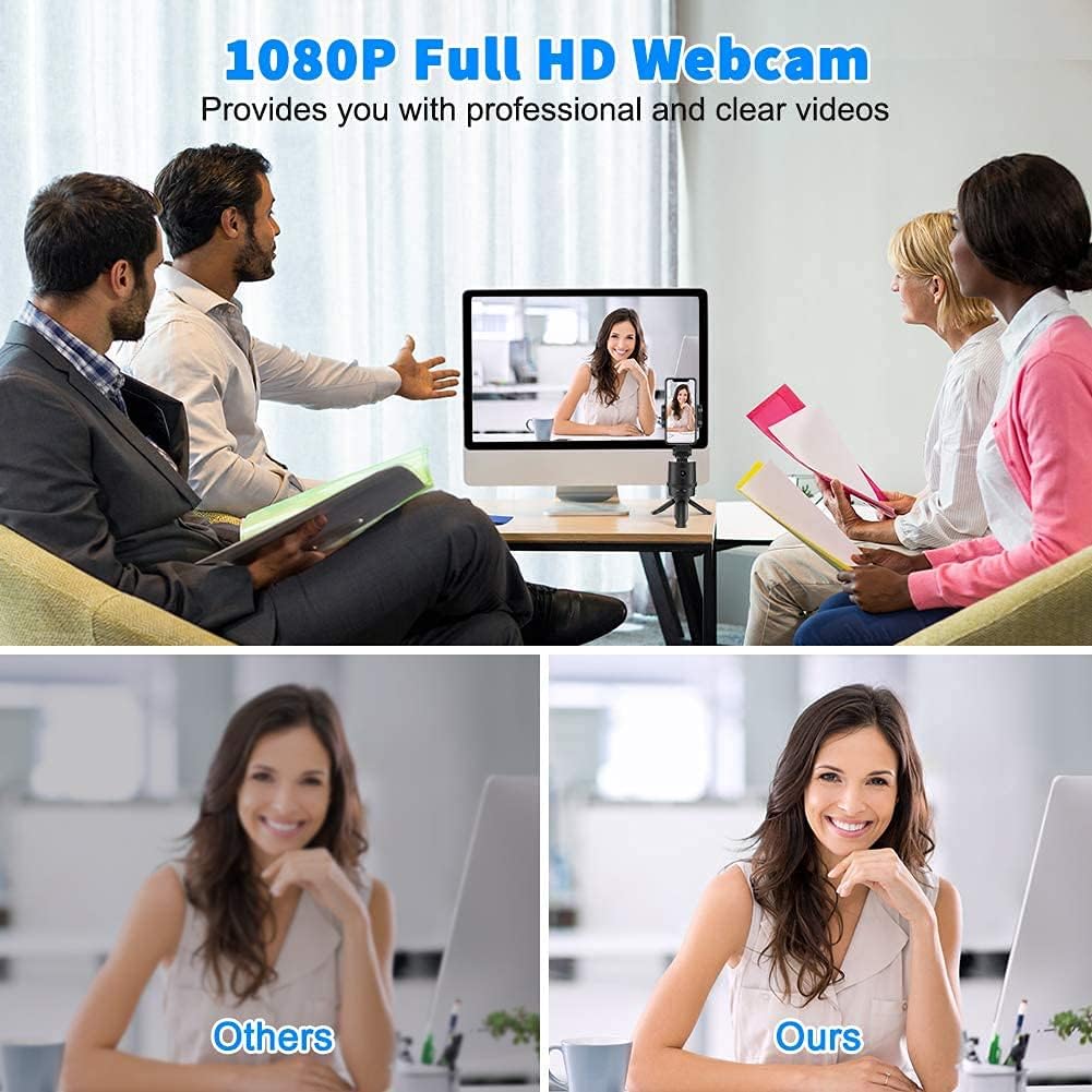 Smart Face Tracking Phone Holder Selfie Stick, Robot Motion Tracking Camera Tripod Stand Webcam, Build-in Battery Pack of 2 D2051