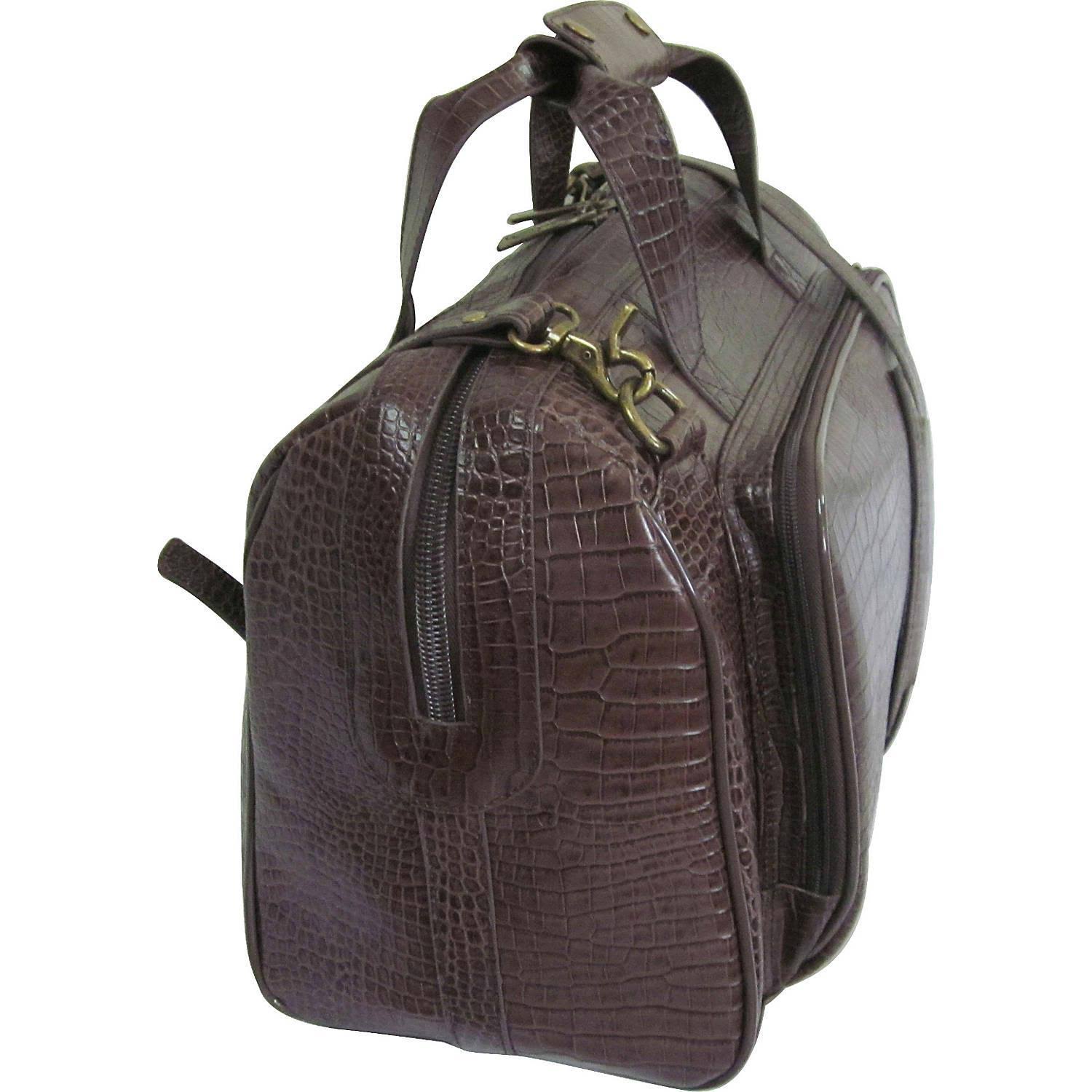 Brown Leather Carry-On Weekend Duffel P55734