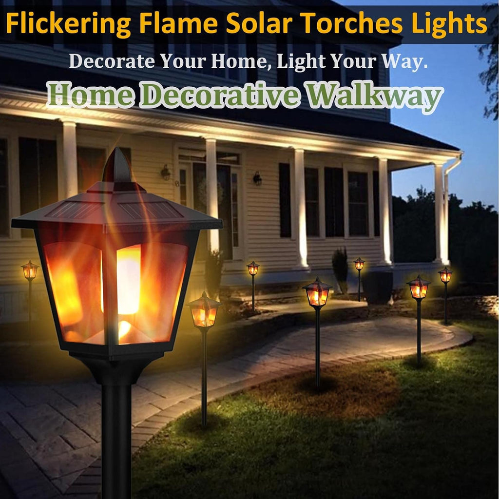 Solar Torch Light with Flickering Flame, IP55 Waterproof Solar Powered - 4 Pack S2741