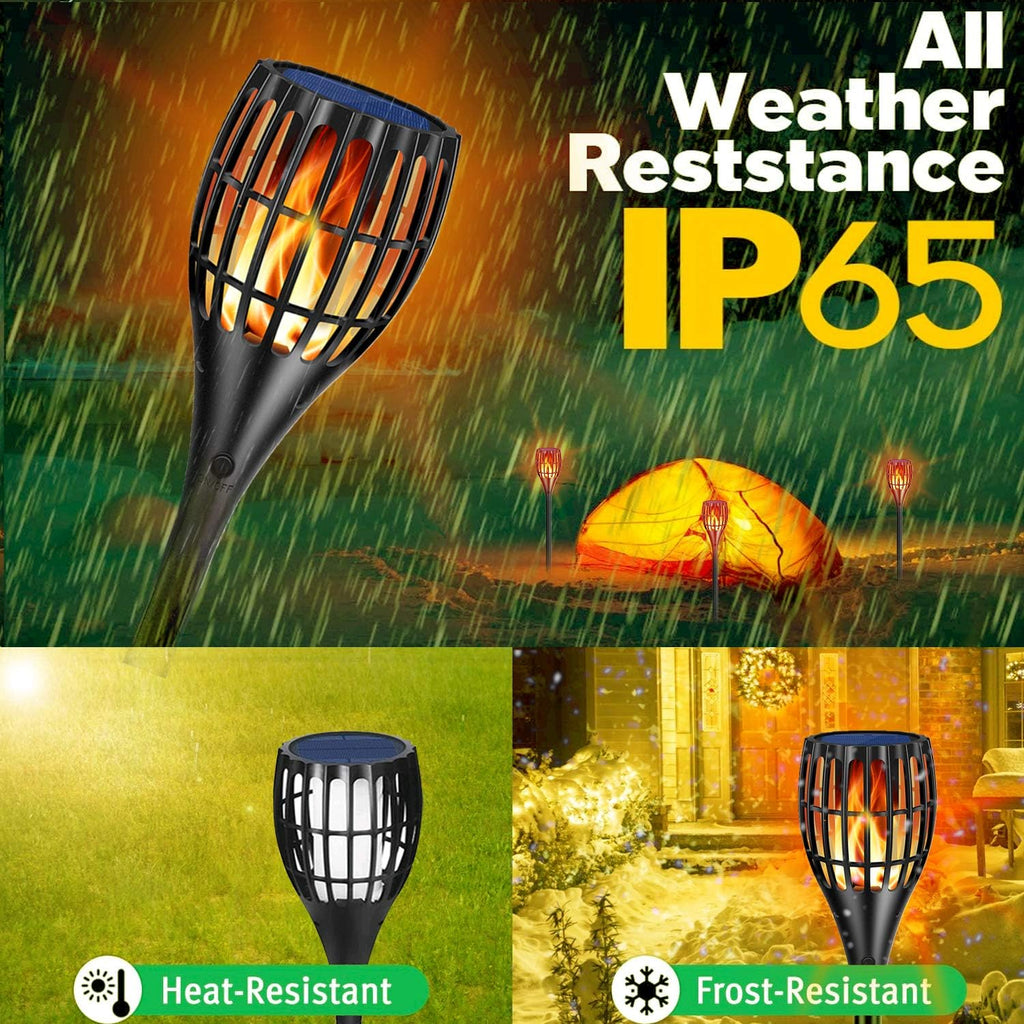 Solar Torch Lights with Flickering Flames P3001