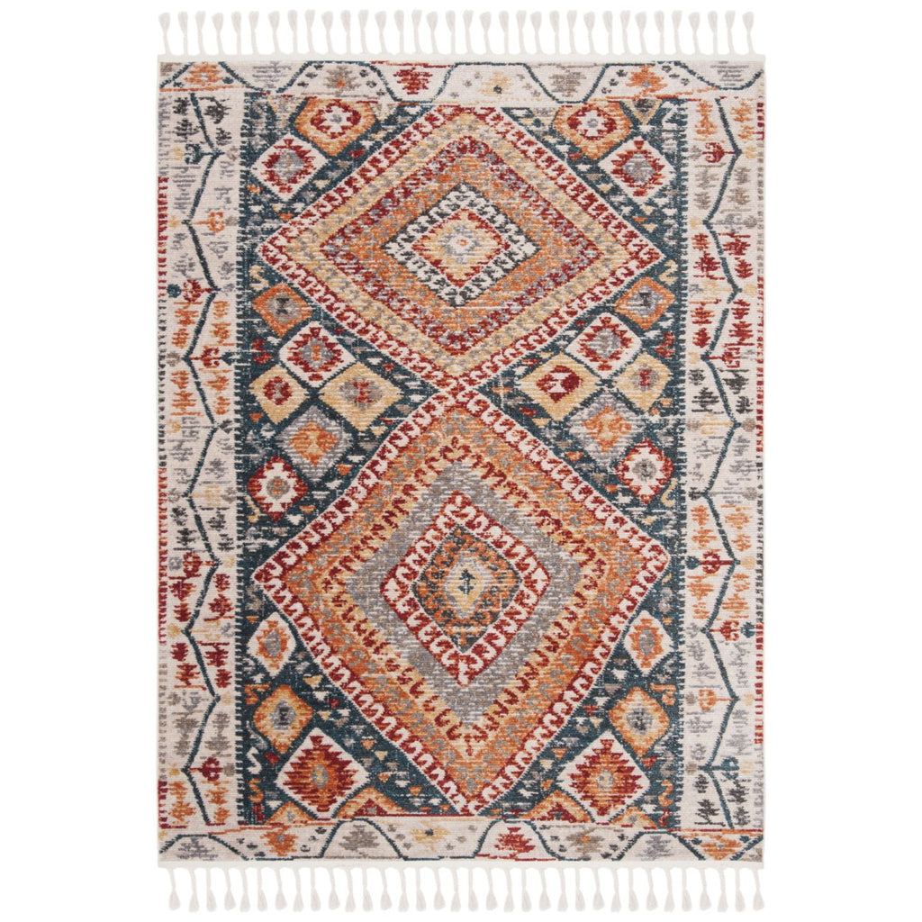 Ivory / Navy Rug E5509