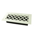 White Steel Floor Register with Opposed Blade Damper M515