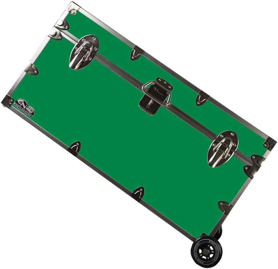 Large 32 x 18 x 16.5 Inches Lockable Footlocker with Wheels T932