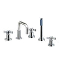 Kitchen Deck Set with Hand Shower in Satin Brass T91884