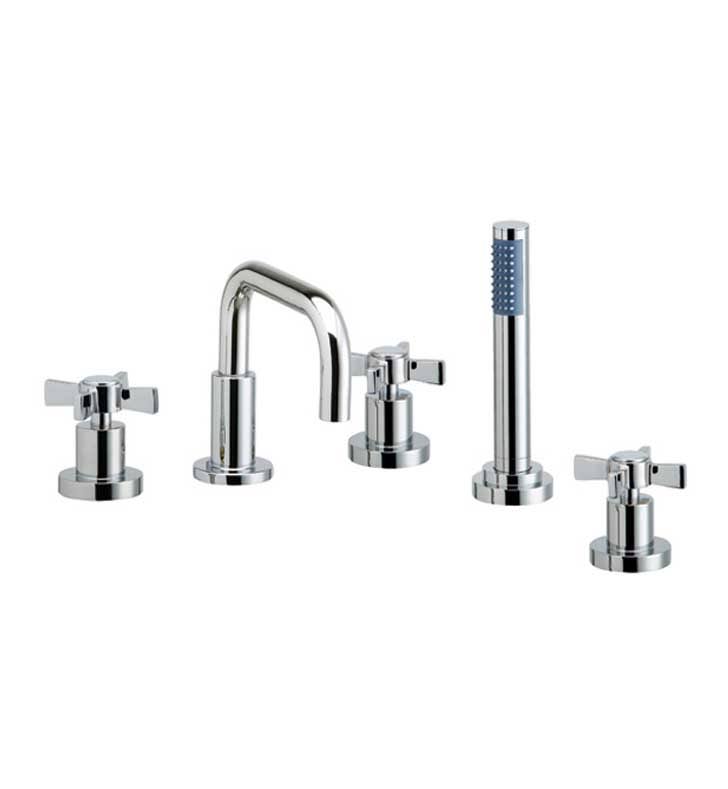 Kitchen Deck Set with Hand Shower in Satin Brass T91884