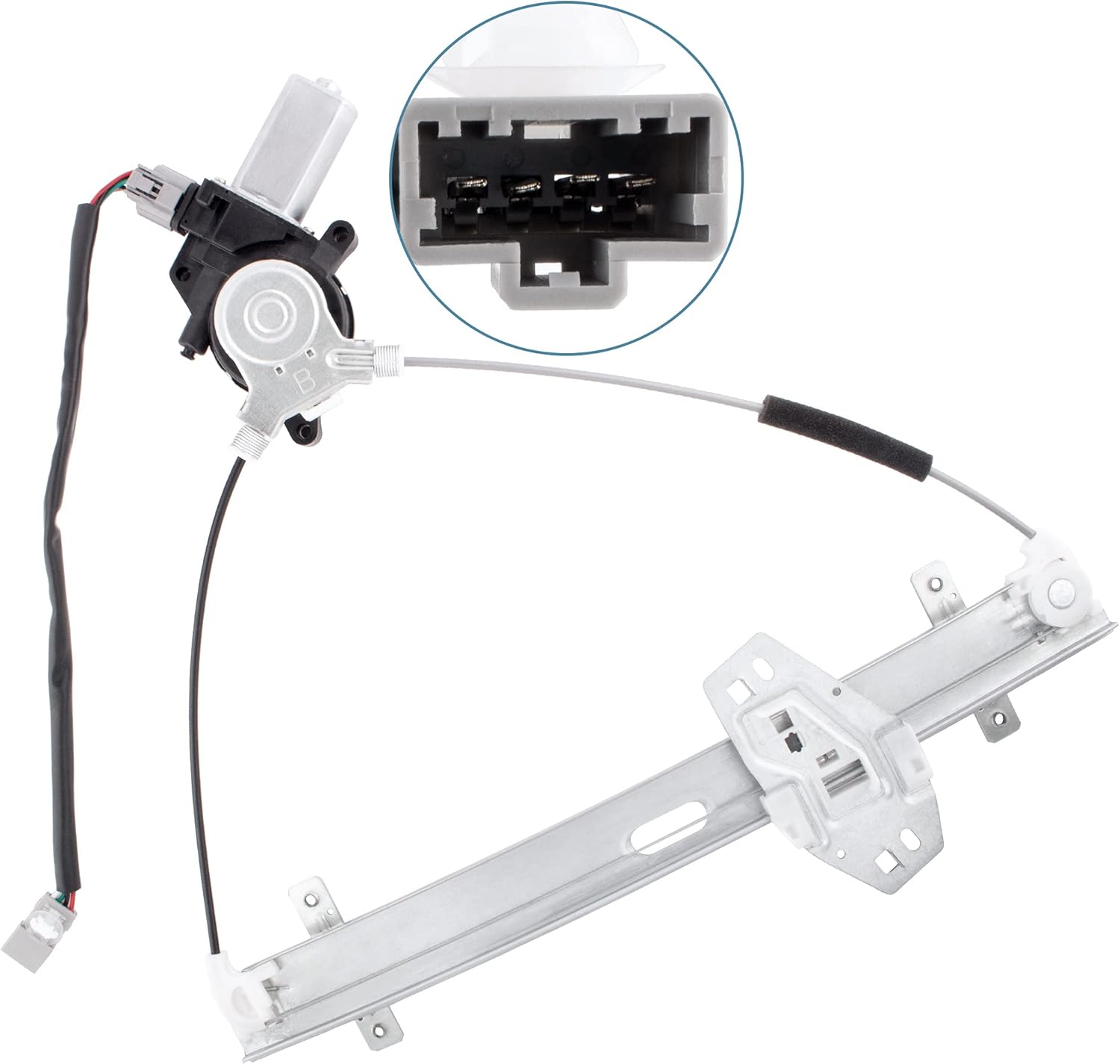 Front Left Driver Side Power Window Regulator with Motor for 2001-2005 Honda Civic 2 Door Coupe, Pack of 2 Z12530