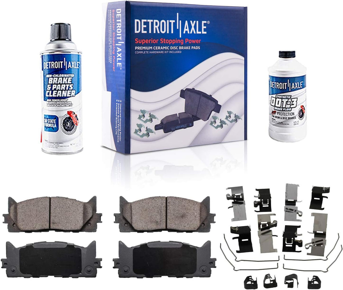 Front Drilled & Slotted Rotors + Brake Pads 6pc Set J828117