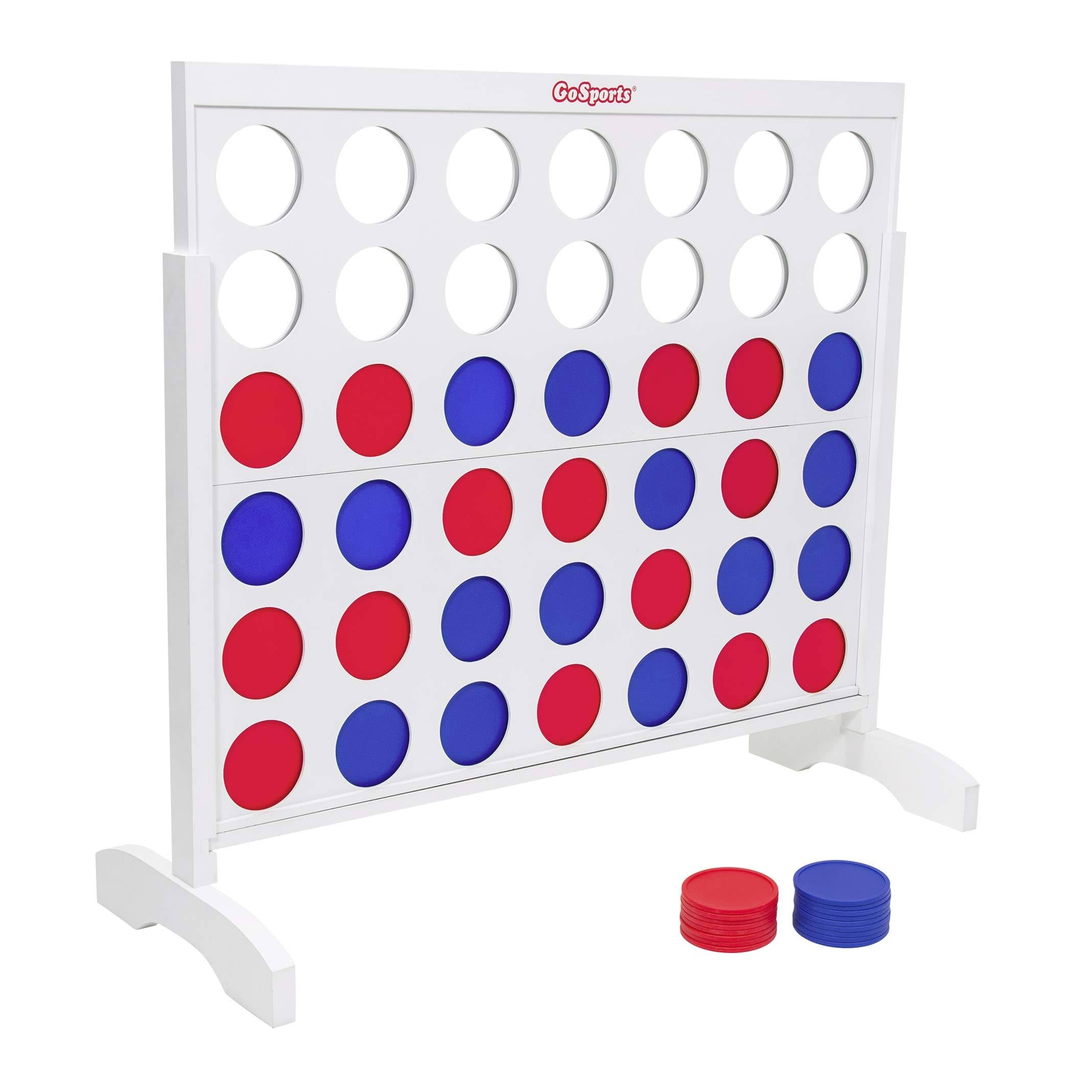 Giant Portable 4 in A Row Game White Finish with Carry Bag O5394