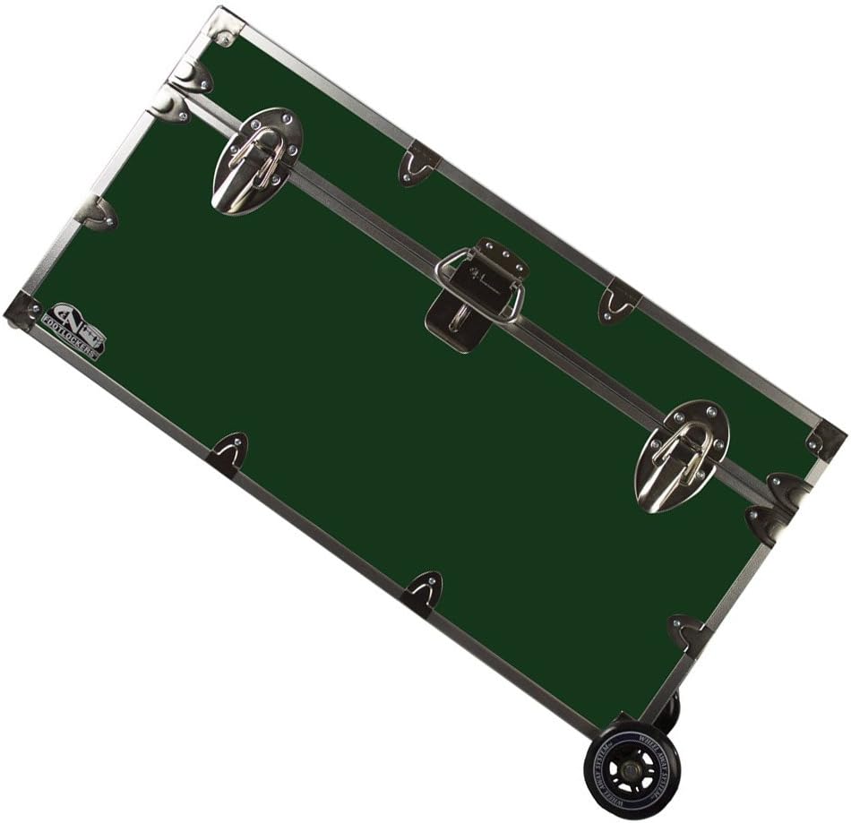 Large 32 x 18 x 16.5 Inches Lockable Footlocker with Wheels T932