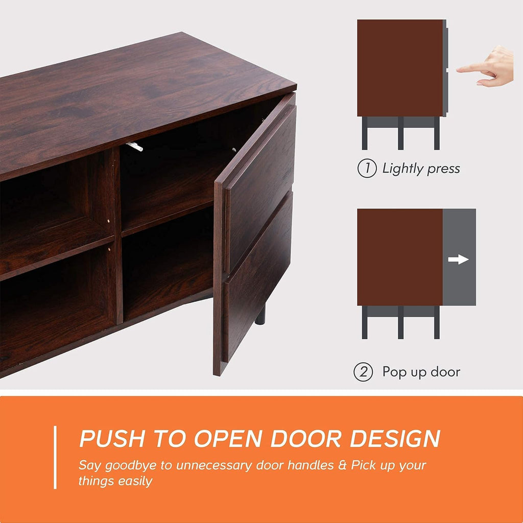 Rustic Walnut Wood TV Stand Y800