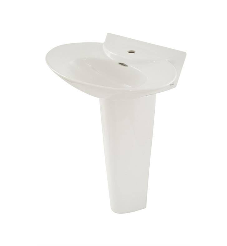 Single Hole Pedestal Lavatory in Sedona Beige R8612