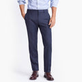 Navy Blue Slim Worsted Wool Suit Pant S547