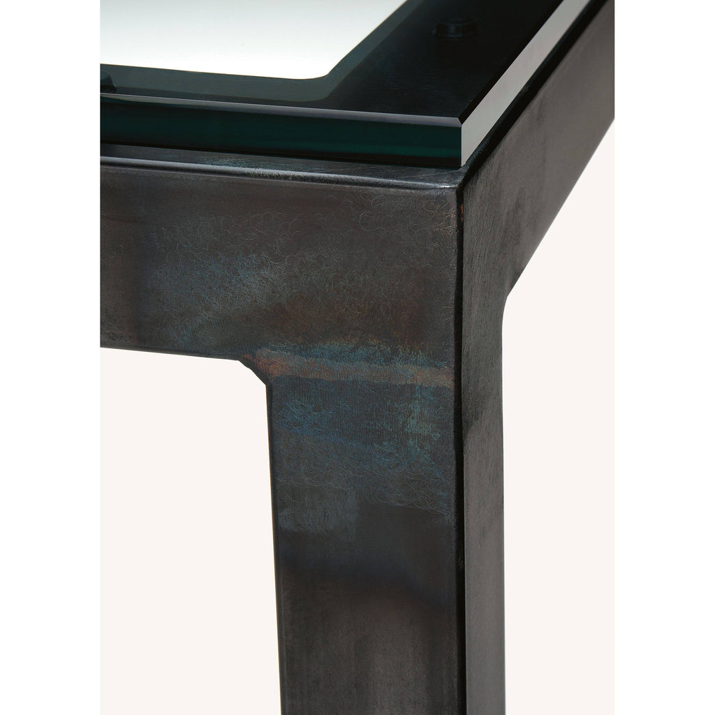 Walnut Console Table with Graphite Base G6396
