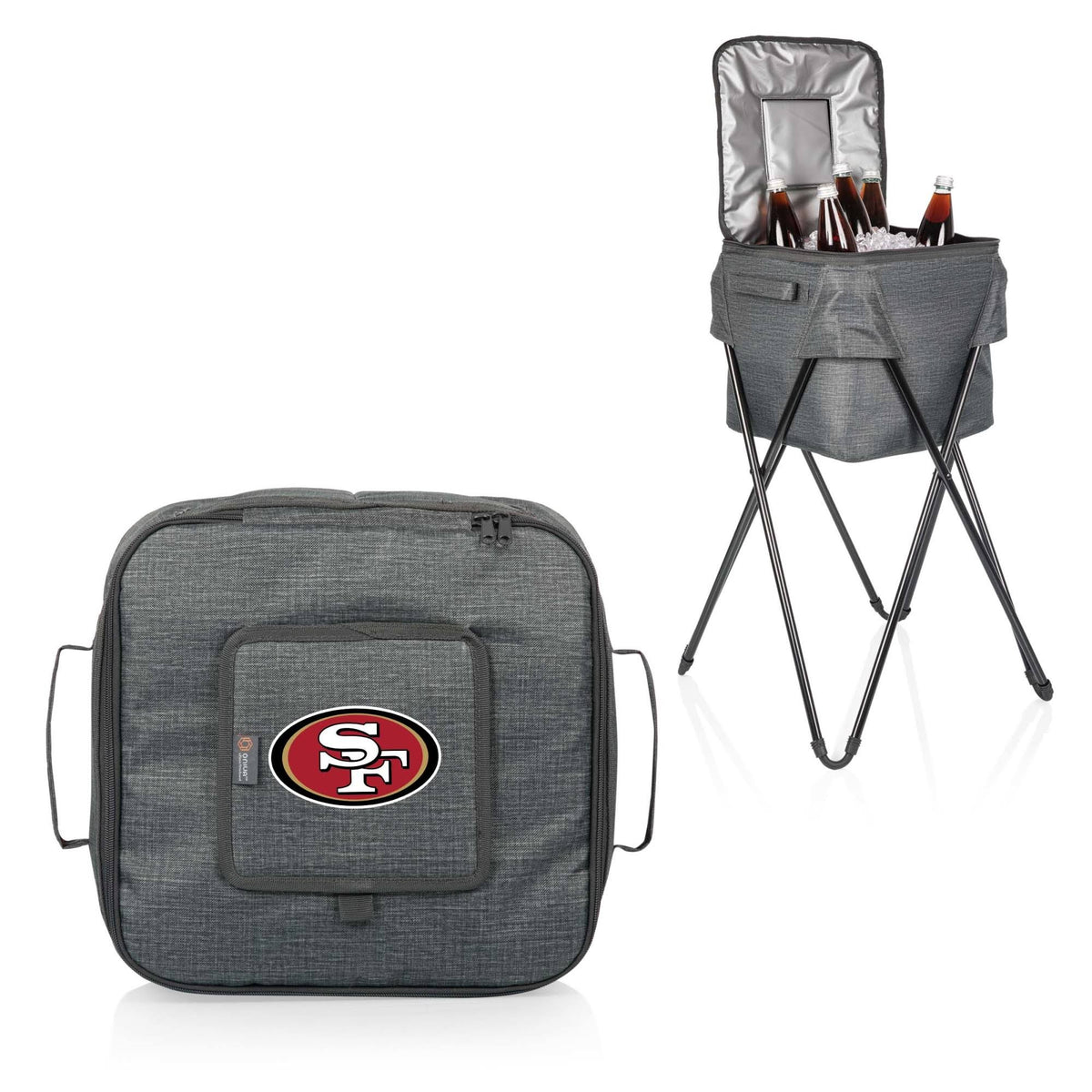 Gray Camping Party Cooler with Stand O8703